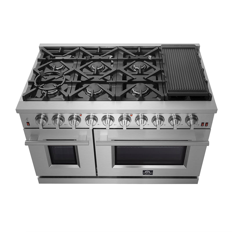 Load image into Gallery viewer, Forno Massimo 48-Inch Freestanding Gas Range, 8 Burners, True Convection Oven