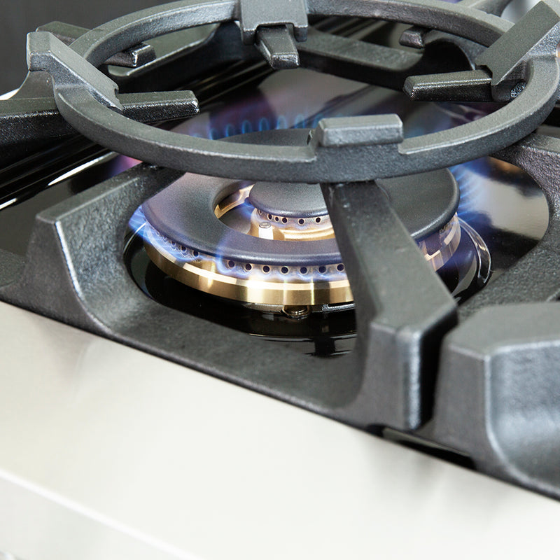 Load image into Gallery viewer, FORNO Capriasca 48-inch Gas Range Stainless Steel, 8 Brass Burners 160,000 BTU, 6.58 cu.ft. Double Oven