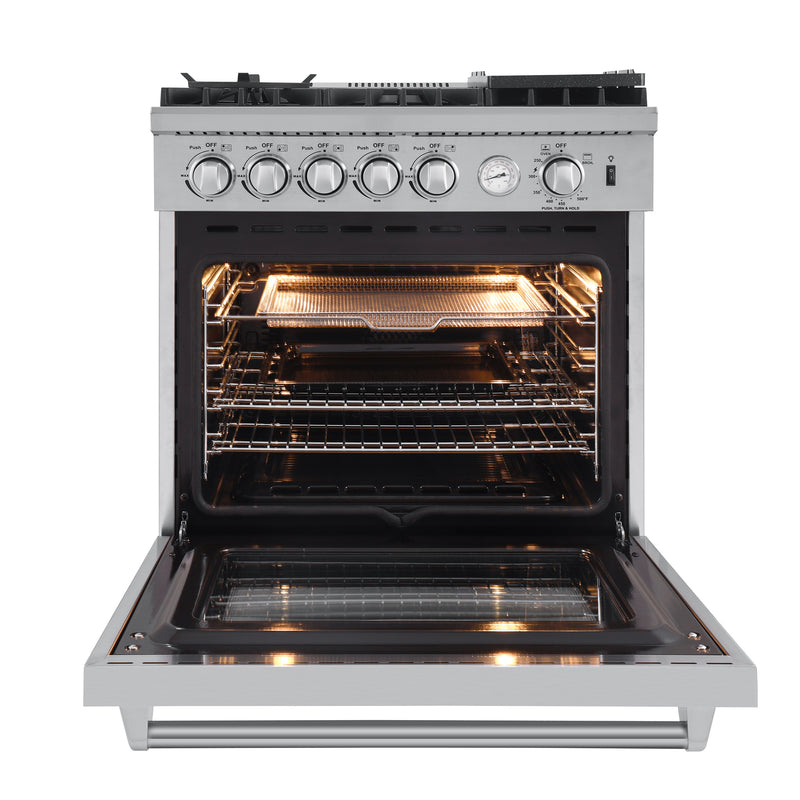 Load image into Gallery viewer, Forno Lazio 30-Inch, Stainless Steel Freestanding Gas Range, 4 Burners - FFSGS6276-30