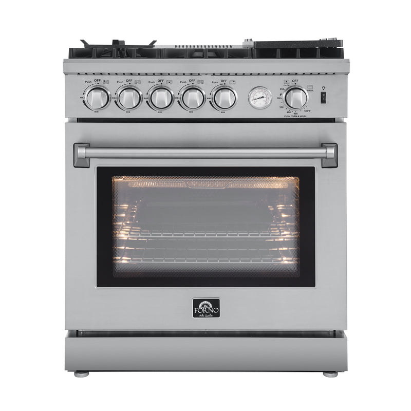 Load image into Gallery viewer, Forno Lazio 30-Inch Freestanding Gas Range, 4 Burners, Convection Oven, Energy Efficient