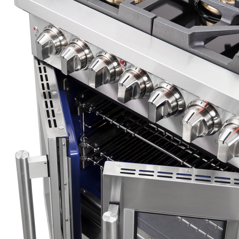 Load image into Gallery viewer, Forno Capriasca 30-Inch Freestanding French Door Dual Fuel Range, 4 Burners, True Convection Oven