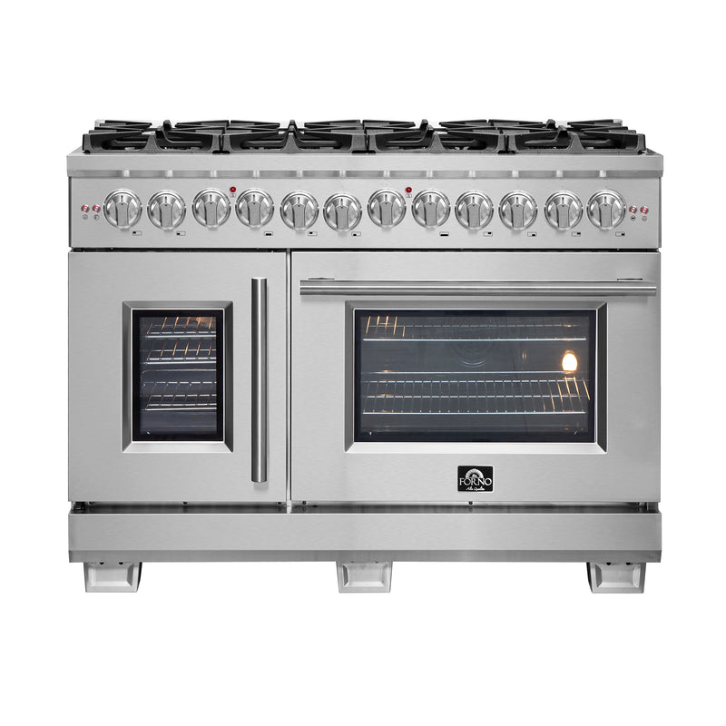 Load image into Gallery viewer, Forno Capriasca 48-Inch Freestanding French Door Dual Fuel Range, 8 Burners, True Convection Oven