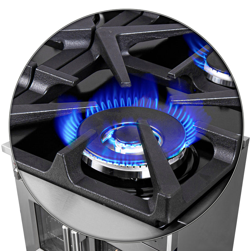 Load image into Gallery viewer, Forno Massimo 36-Inch, Stainless Steel Freestanding French Door Gas Range with 6 Burners - FFSGS6439-36