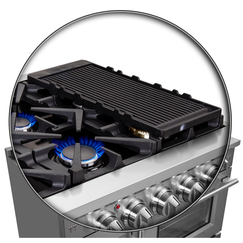 Load image into Gallery viewer, Forno Massimo 48-Inch Freestanding French Door Gas Range, 8 Burners, Convection Oven, Energy Efficient