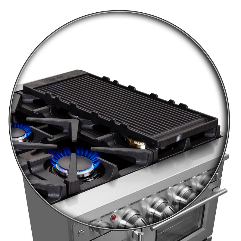 Load image into Gallery viewer, Forno Massimo 48-Inch, Stainless Steel Freestanding French Door Gas Range with 8 Burners - FFSGS6439-48