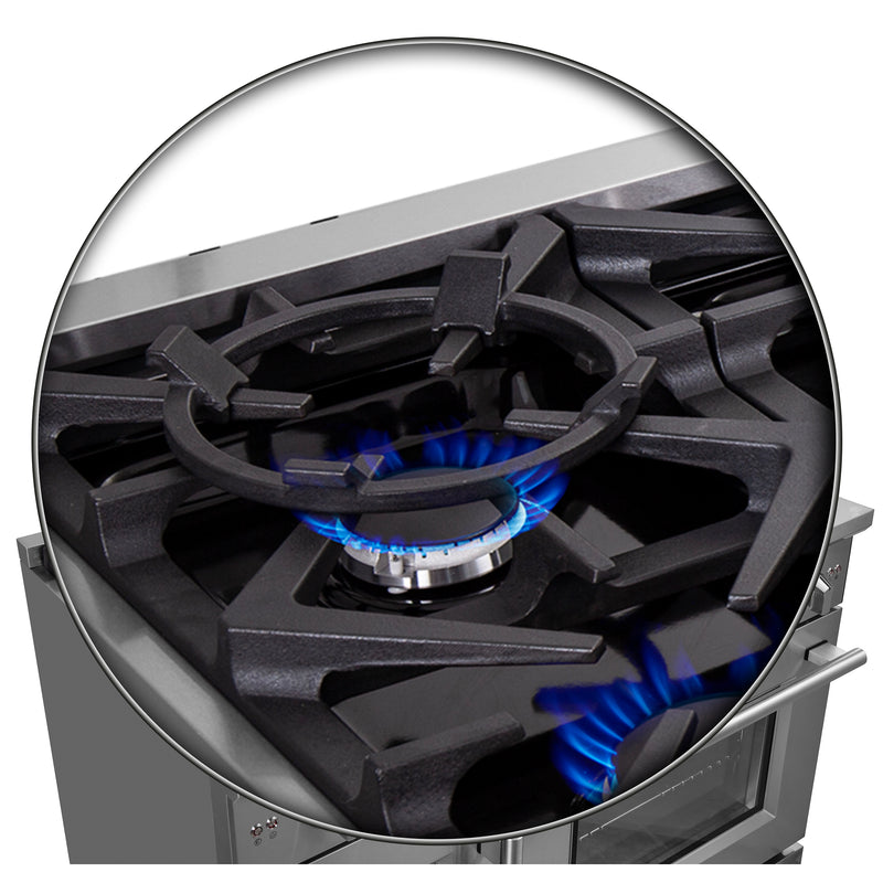 Load image into Gallery viewer, Forno Massimo 48-Inch, Stainless Steel Freestanding French Door Gas Range with 8 Burners - FFSGS6439-48
