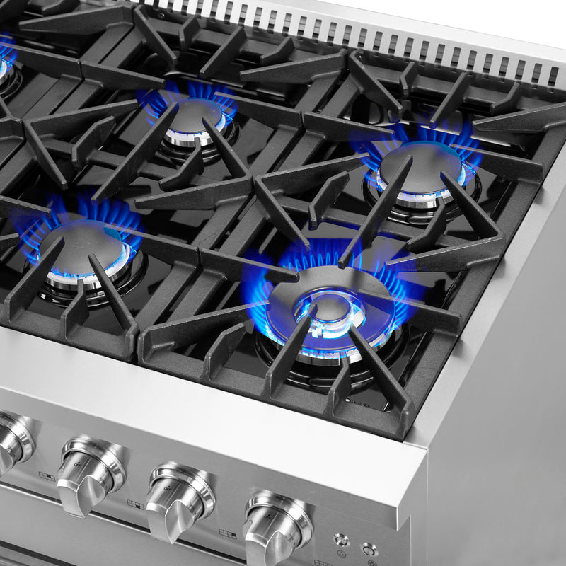 Load image into Gallery viewer, Forno Galiano 48-Inch Freestanding French Door Gas Range, 8 Burners, Griddle, Convection Oven, Energy Efficient