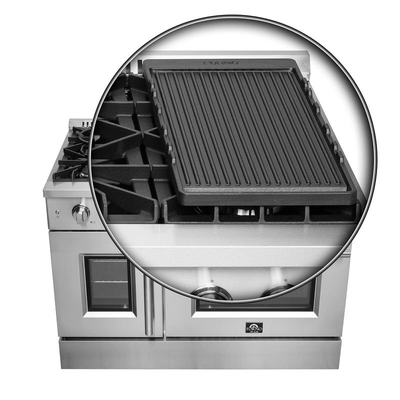 Load image into Gallery viewer, Forno Galiano 48-Inch Freestanding French Door Gas Range, 8 Burners, Griddle, Convection Oven, Energy Efficient