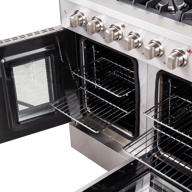 Load image into Gallery viewer, Forno Galiano 48-Inch Freestanding French Door Gas Range, 8 Burners, Griddle, Convection Oven, Energy Efficient