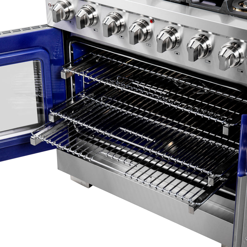 Load image into Gallery viewer, Forno Capriasca 36-Inch, Stainless Steel Freestanding French Door Gas Range with 6 Burners - FFSGS6460-36