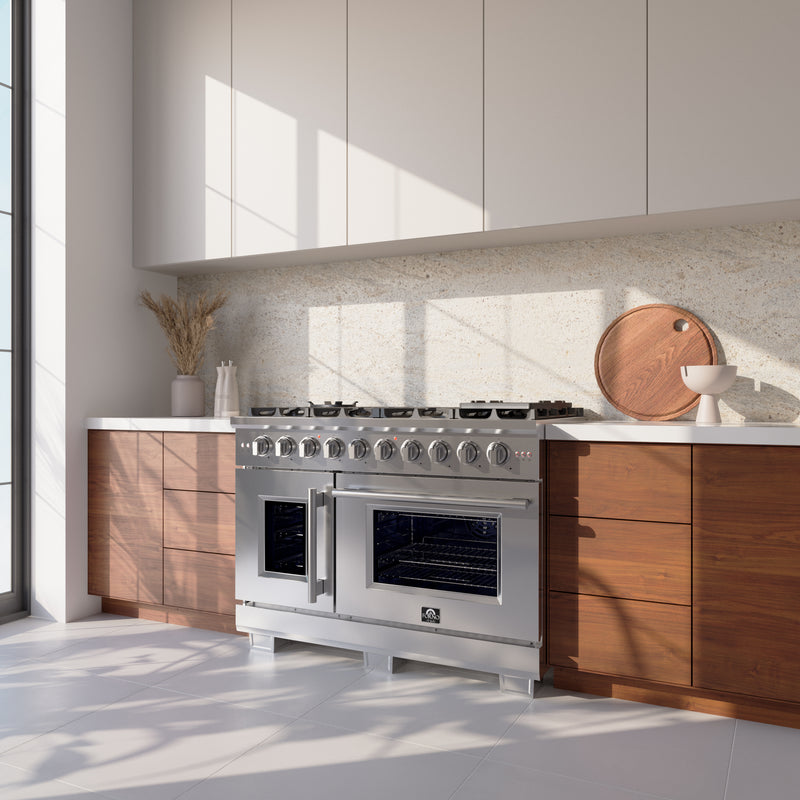 Load image into Gallery viewer, Forno Capriasca 48-Inch Freestanding French Door Gas Range, 8 Burners, Convection Oven, Energy Efficient