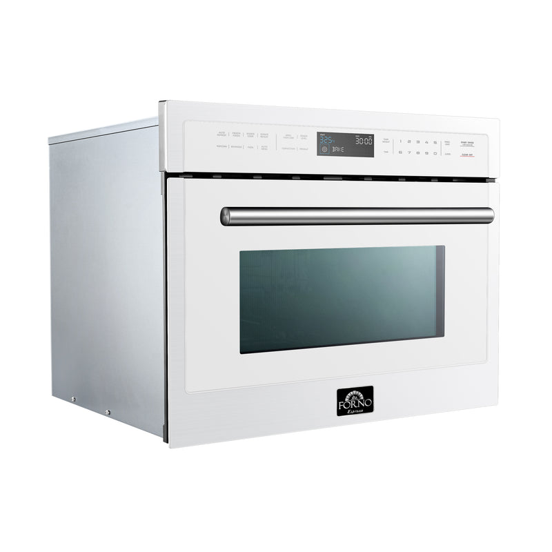 Load image into Gallery viewer, Forno Oliena Espresso 24-Inch, White Built-In Microwave and Convection Oven Combo - FMWDR3093-24WHT