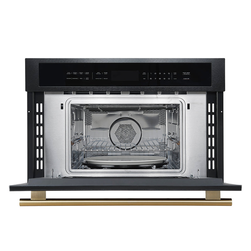 Load image into Gallery viewer, Forno Oliena Espresso Black 30-Inch Built-In Microwave and Convection Oven Combo, 1.6 cu.ft, 1750W Convection, 1000W Microwave, Stainless Steel Interior, Glass Touch Controls, Sensor Cooking
