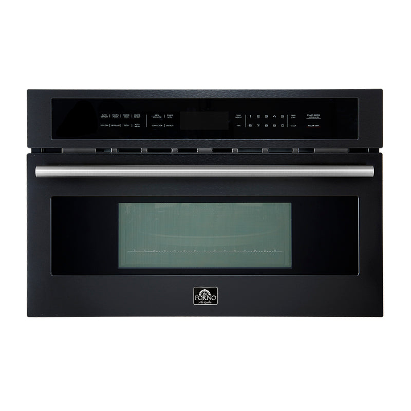 Load image into Gallery viewer, Forno Oliena Espresso Black 30-Inch Built-In Microwave and Convection Oven Combo, 1.6 cu.ft, 1750W Convection, 1000W Microwave, Stainless Steel Interior, Glass Touch Controls, Sensor Cooking