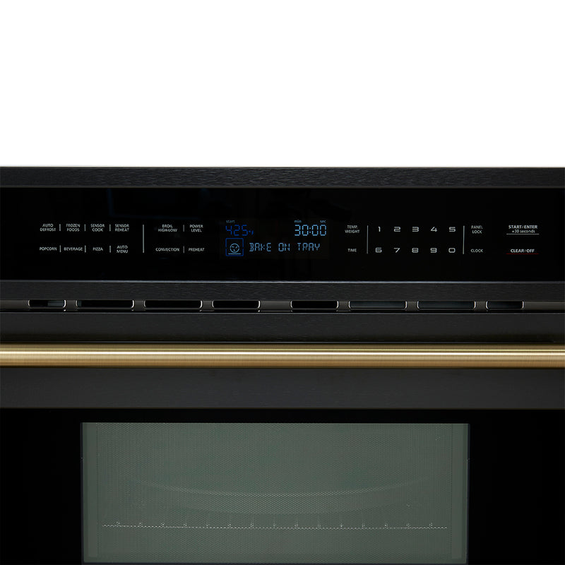 Load image into Gallery viewer, Forno Oliena Espresso Black 30-Inch Built-In Microwave and Convection Oven Combo, 1.6 cu.ft, 1750W Convection, 1000W Microwave, Stainless Steel Interior, Glass Touch Controls, Sensor Cooking