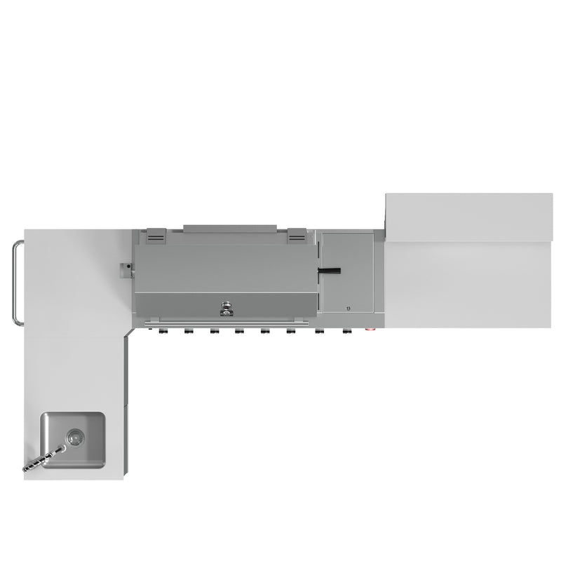 Load image into Gallery viewer, Forno Bulnes 40-Inch, Stainless Steel BBQ with 5 Burners, Sear & Rotisserie Infrared with Side Burner, Beverage Center & White Sintered Stone Countertops - FODKT2520WHT
