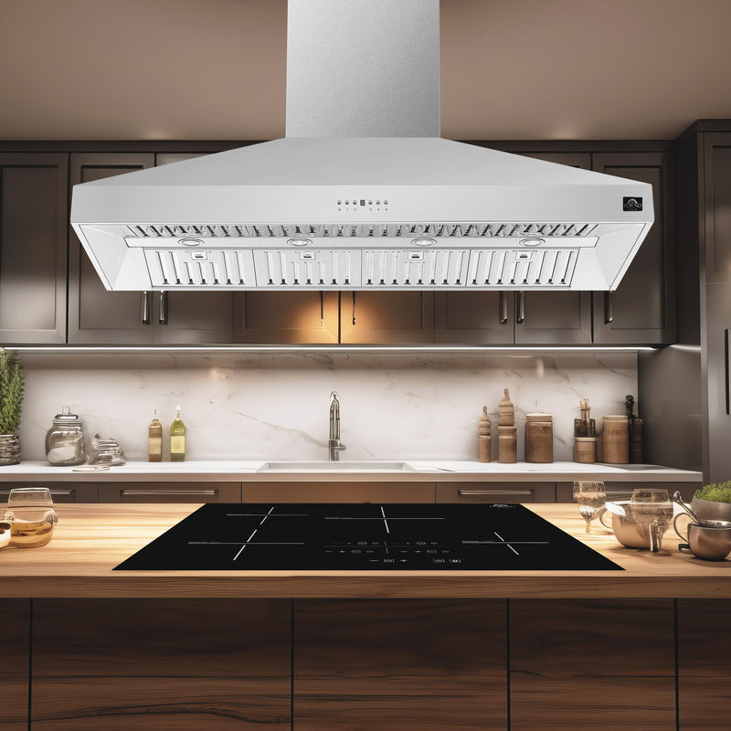 Load image into Gallery viewer, Forno Coppito 60-Inch, Stainless Steel Island Range Hood - FRHIS5129-60