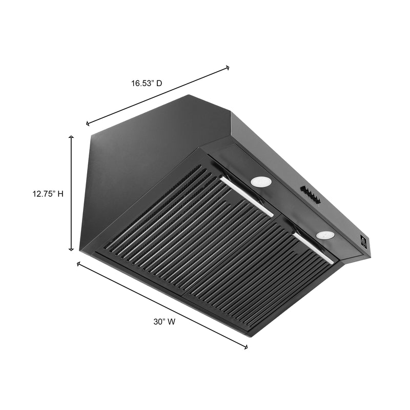 Load image into Gallery viewer, Forno Bari Espresso 30-Inch, Black Under Cabinet Range Hood - FRHUC5255-30BLK
