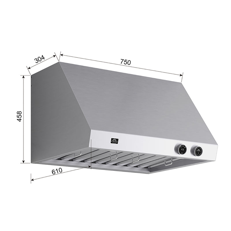 Load image into Gallery viewer, Forno Biagio 30-Inch Wall Mounted Range Hood, Stainless Steel, Heavy Duty