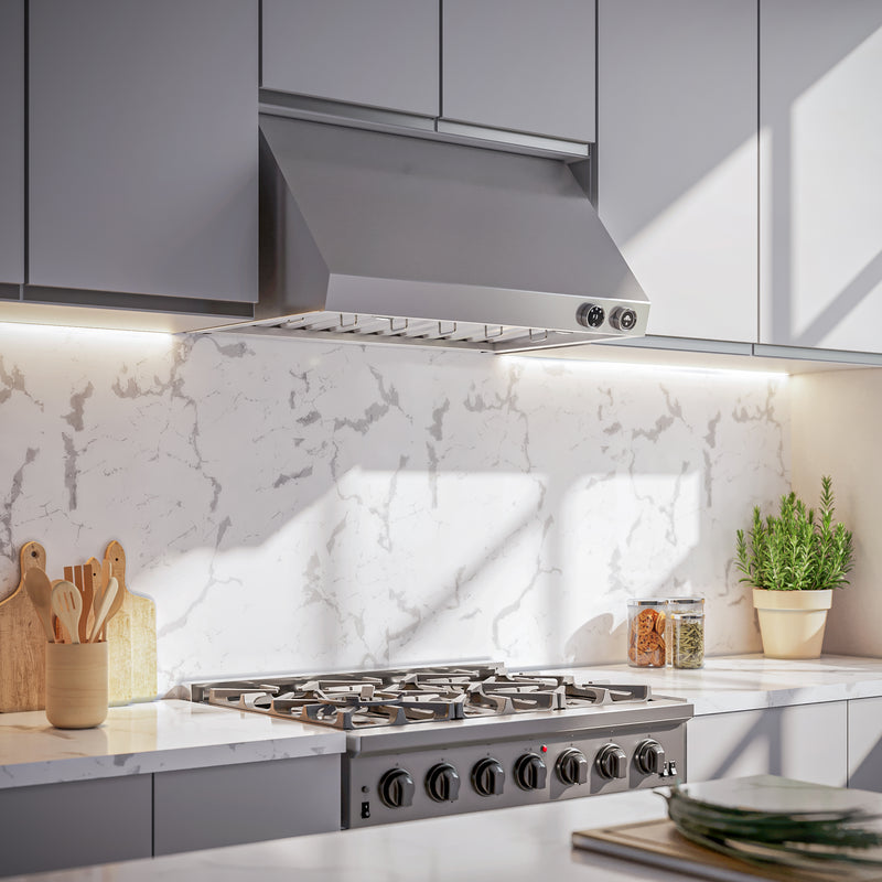 Load image into Gallery viewer, Forno Biagio 36-Inch Wall Mounted Range Hood, Stainless Steel, Heavy Duty
