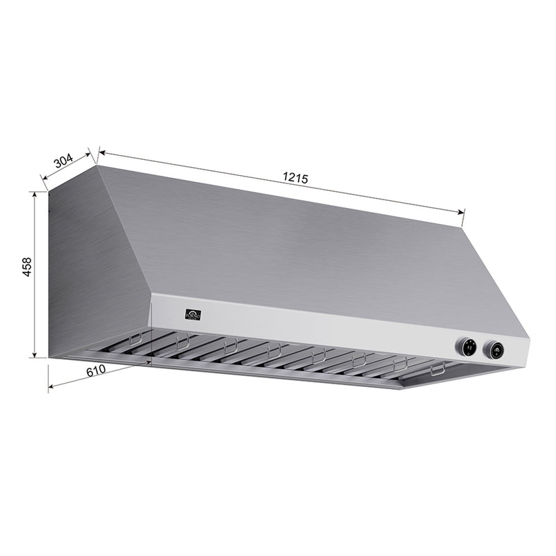 Load image into Gallery viewer, Forno Biagio 48-Inch Wall Mounted Range Hood, Stainless Steel, Heavy Duty