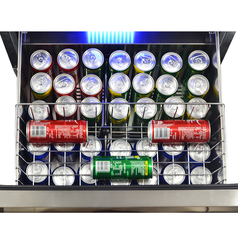 Load image into Gallery viewer, Forno Azienda 24-Inch, Stainless Steel Dual Temperature Zone Wine Cooler, Up to 108 Bottles - FWCDR6628-24S