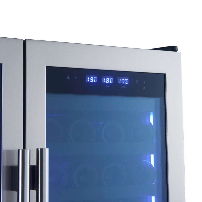 Load image into Gallery viewer, Forno Campania 32-Inch Wine Cooler, Stainless Steel, Dual Wine Zones, Two Beverage Drawers, 17.7 cu.ft