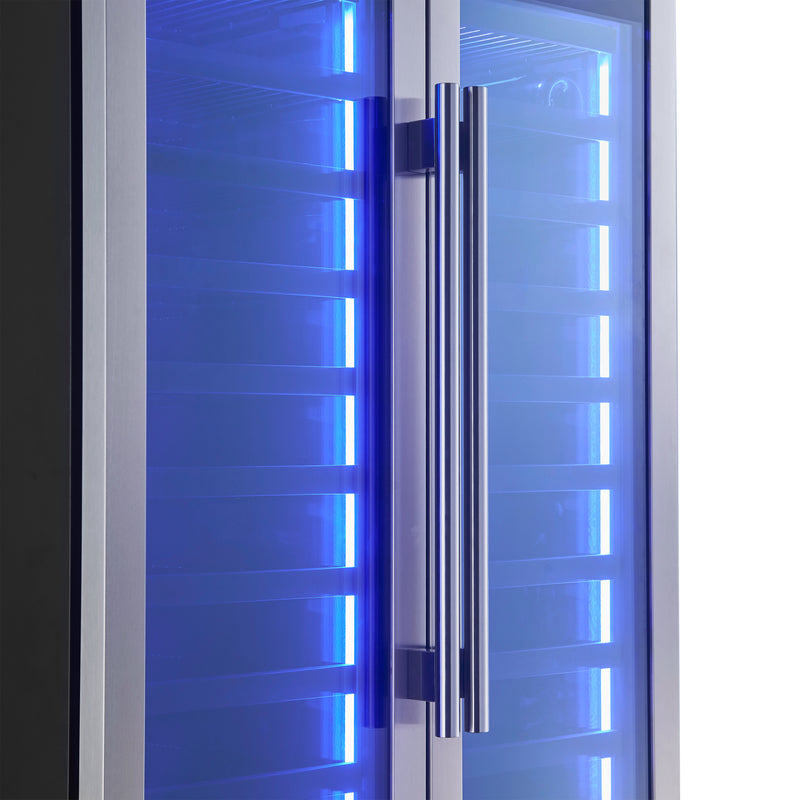 Load image into Gallery viewer, Forno Campania 32-Inch Wine Cooler, Stainless Steel, Dual Wine Zones, Two Beverage Drawers, 17.7 cu.ft