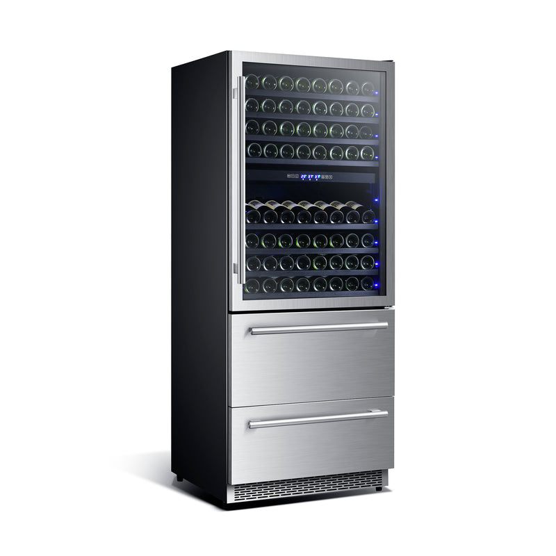 Load image into Gallery viewer, Forno Capraia 30-Inch, Dual Temperature Zone Wine Cooler, Up to 144 Bottles - FWCDR6661-30S