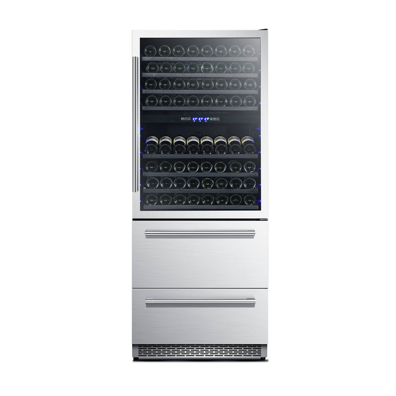 Load image into Gallery viewer, Forno Capraia 30-Inch, Dual Temperature Zone Wine Cooler, Up to 144 Bottles - FWCDR6661-30S