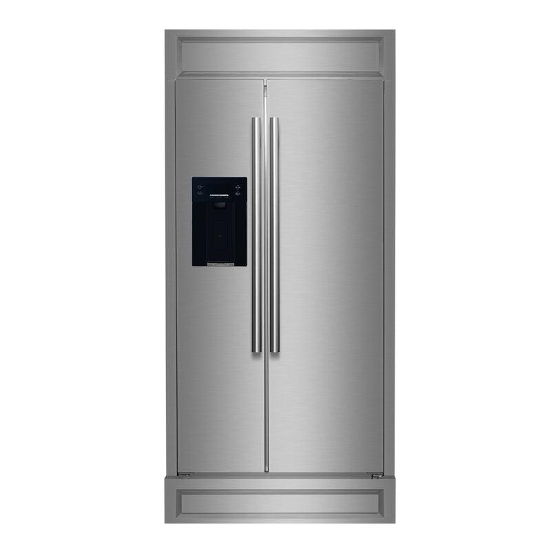 Load image into Gallery viewer, Forno Salerno 40-Inch Built-In Stainless Steel Refrigerator, 20 cu.ft, Modern Decorative Grill, ENERGY STAR Certified