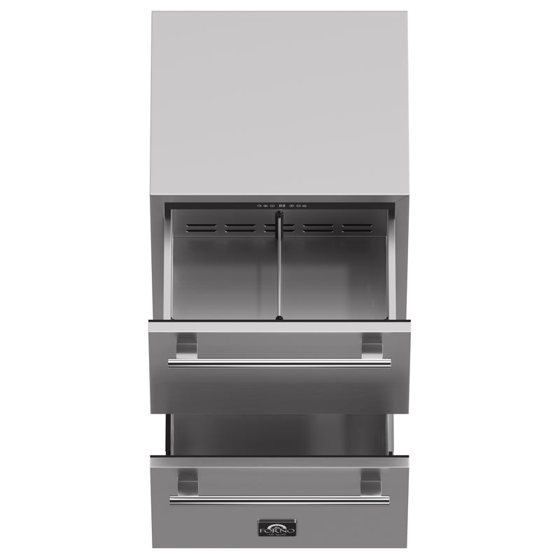 Load image into Gallery viewer, Forno Como 24-Inch Indoor Outdoor Drawer Refrigerator, 4.87 cu.ft, Stainless Steel Interior, Adjustable Shelves, LED Lighting