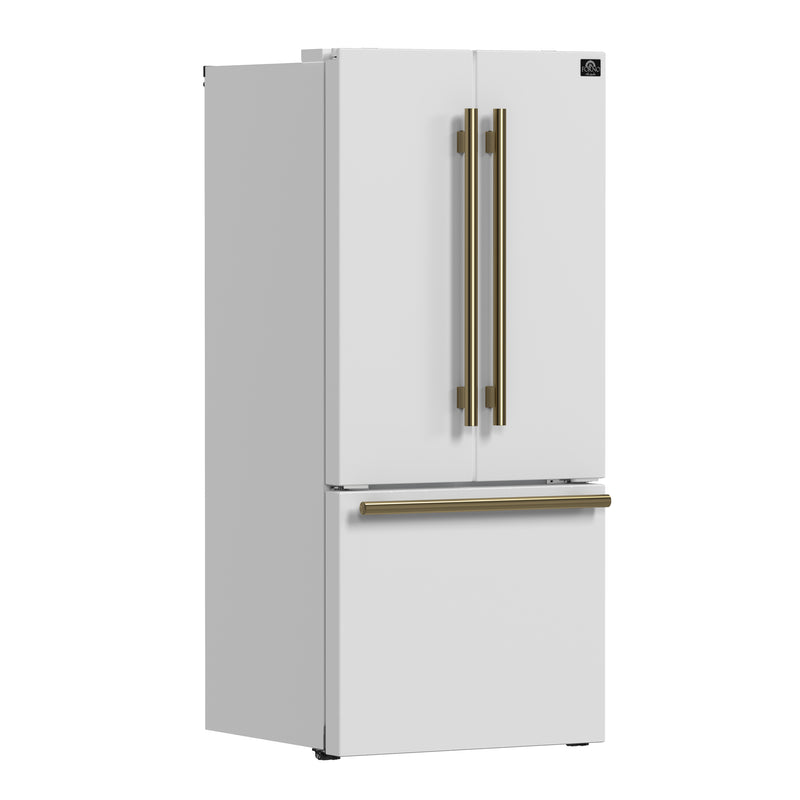 Load image into Gallery viewer, Forno Gallipoli Espresso 30-Inch White French Door Refrigerator, Bottom Freezer, 17.5 Cu. Ft., No Frost, Ice Maker