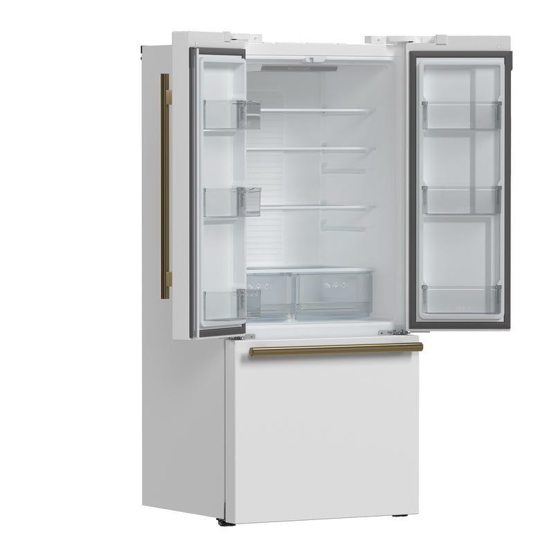 Load image into Gallery viewer, Forno Gallipoli Espresso 30-Inch White French Door Refrigerator, Bottom Freezer, 17.5 Cu. Ft., No Frost, Ice Maker