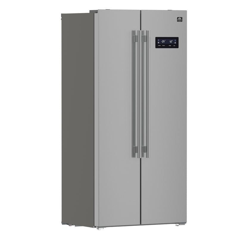 Load image into Gallery viewer, Forno Salerno 33-Inch Side-by-Side Stainless Steel Refrigerator, 15.6 cu.ft, ENERGY STAR Certified