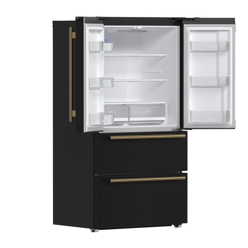 Load image into Gallery viewer, Forno Moena Espresso 36-Inch Black French Door Refrigerator, 19.2 Cu. Ft., Frost-Free, Automatic Ice Maker, ENERGY STAR Certified