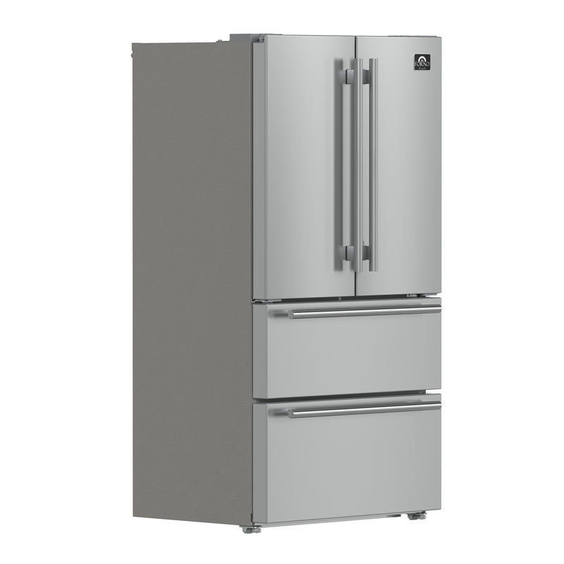 Load image into Gallery viewer, Forno Moena 36-Inch, Stainless Steel French Door Refrigerator - FFRBI1820-36SB