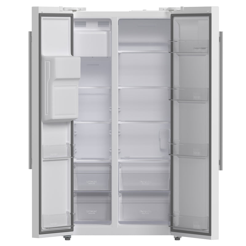 Load image into Gallery viewer, Forno Salerno Espresso 36-Inch White Side-by-Side Refrigerator, 20 Cu. Ft., Frost-Free, Ice & Water Dispenser, ENERGY STAR Certified