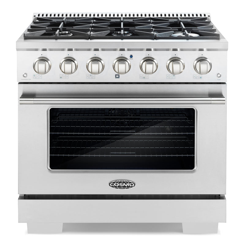 Load image into Gallery viewer, Cosmo Commercial-Style 36 inch, Stainless Steel Gas Range - COS-GRP366