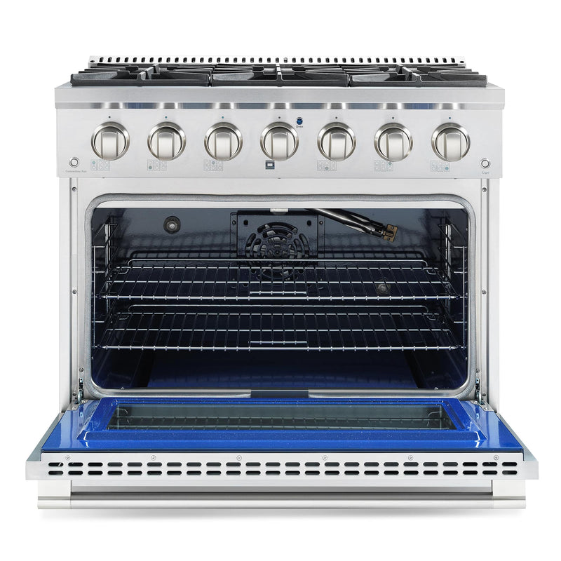 Load image into Gallery viewer, Cosmo Commercial-Style 36 inch, Stainless Steel Gas Range - COS-GRP366