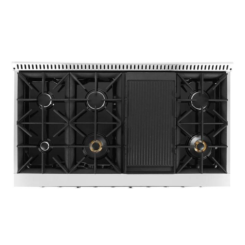 Load image into Gallery viewer, Cosmo Commercial-Style 48 inch, Stainless Steel Double Oven Gas Range - COS-GRP486G