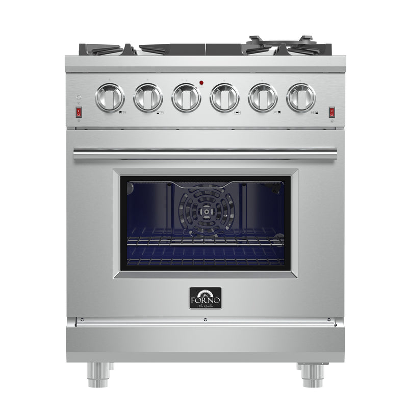 Load image into Gallery viewer, Forno Massimo 30-Inch, Stainless Steel Freestanding Gas Range with 5 Burners - FFSGS6239-30