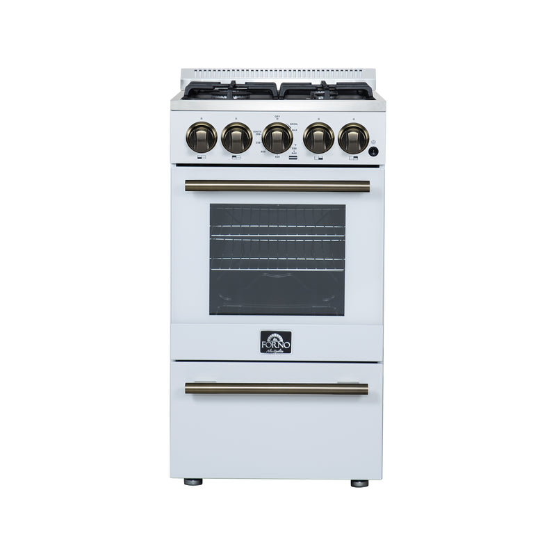 Load image into Gallery viewer, Forno Lamazze 20 Inch, White Freestanding Gas Range - FFSGS6265-20WHT
