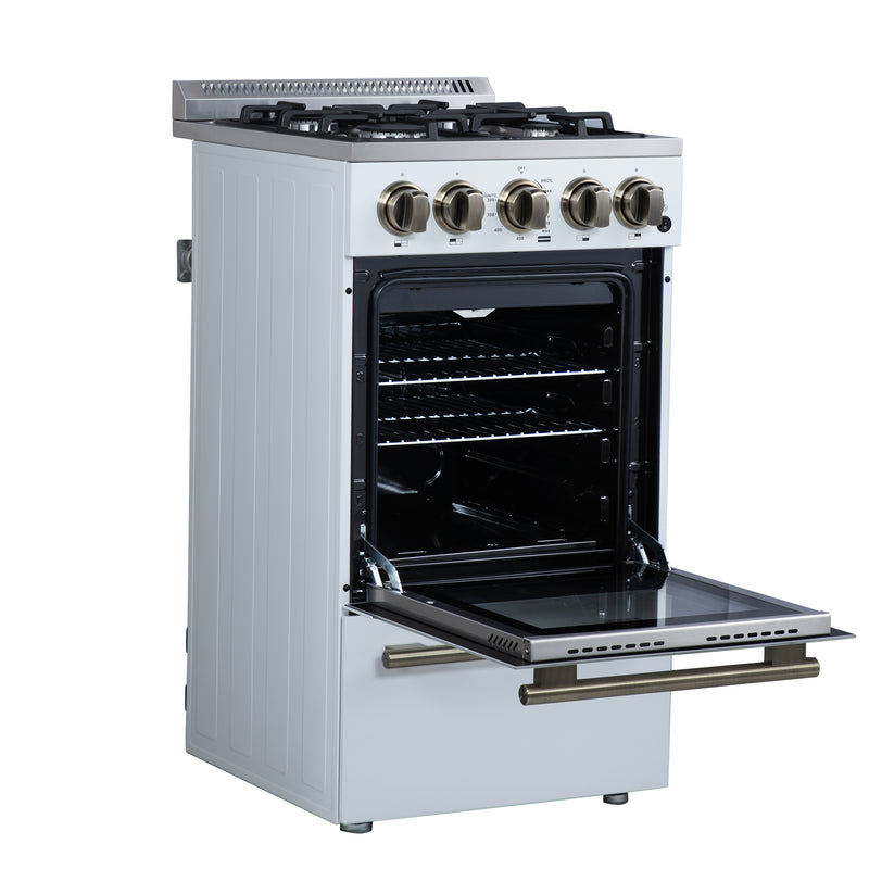 Load image into Gallery viewer, Forno Lamazze 20 Inch, White Freestanding Gas Range - FFSGS6265-20WHT