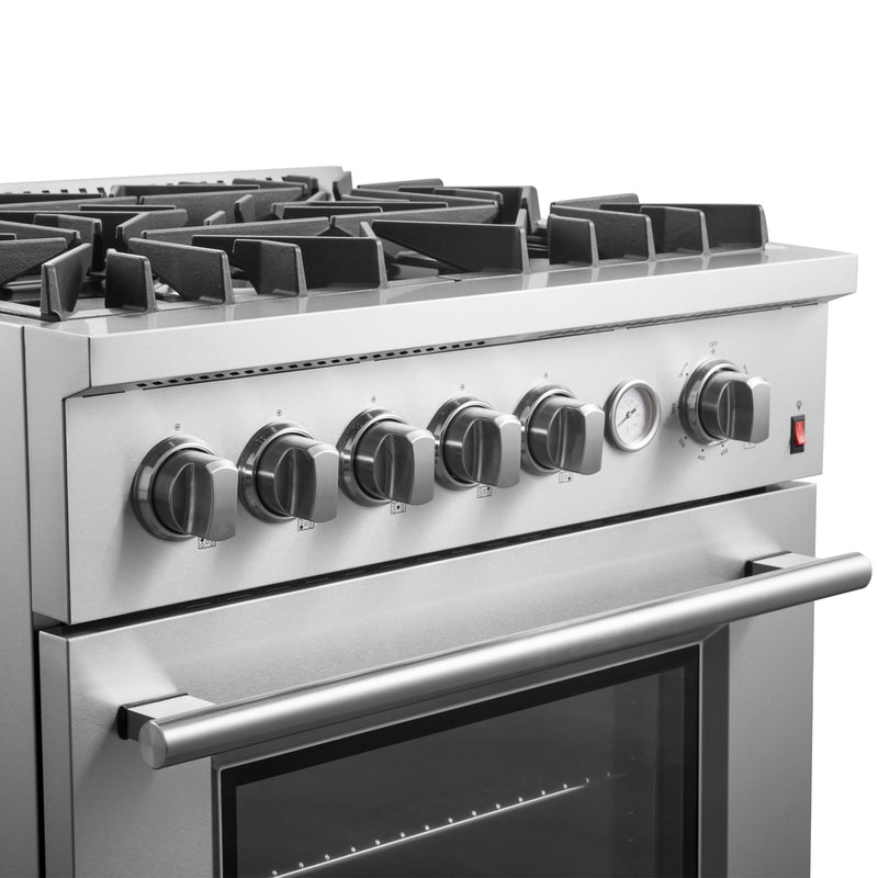 Load image into Gallery viewer, FORNO Giovanni 30-inch Gas Range Stainless Steel, 5 Burners 67,000 BTU, 4.32 cu.ft. Convection Oven