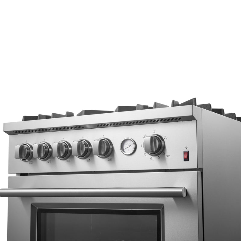 Load image into Gallery viewer, FORNO Giovanni 30-inch Gas Range Stainless Steel, 5 Burners 67,000 BTU, 4.32 cu.ft. Convection Oven