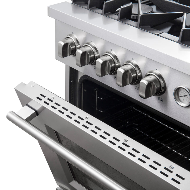 Load image into Gallery viewer, FORNO Giovanni 30-inch Gas Range Stainless Steel, 5 Burners 67,000 BTU, 4.32 cu.ft. Convection Oven