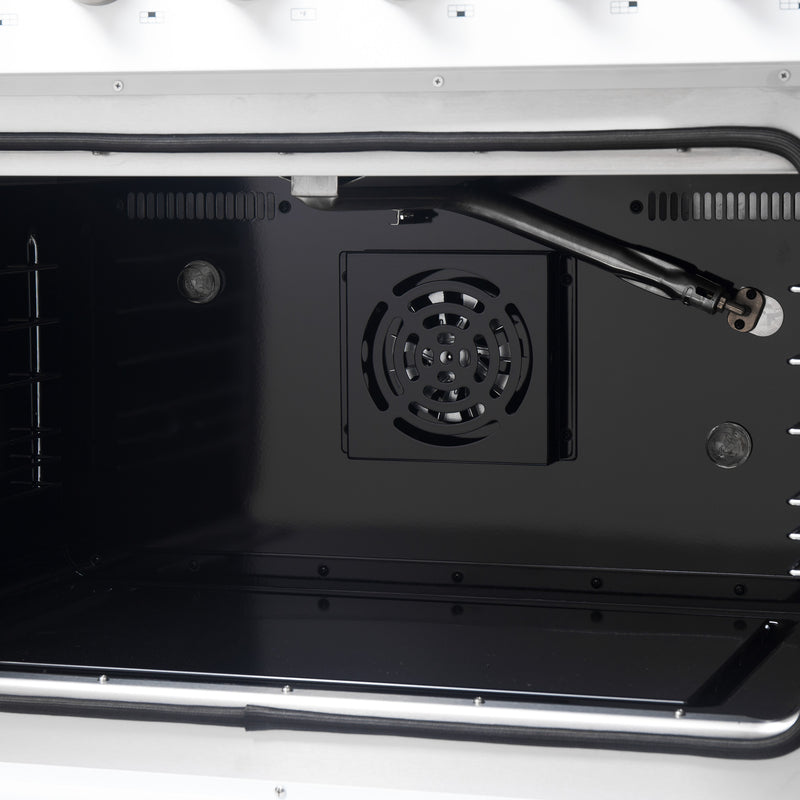 Load image into Gallery viewer, Forno Galiano 36-inch French Door Gas Range White and Antique Brass Design, 6 Sealed Burners 83,000 BTU, 5.36 cu.ft. Convection Oven