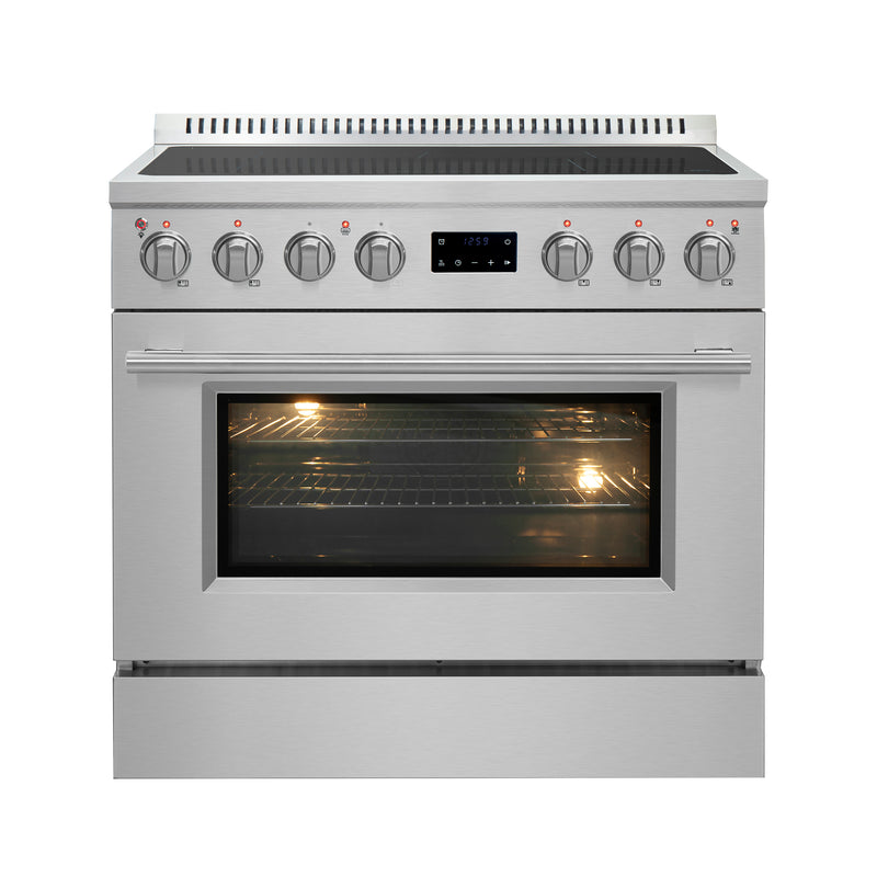 Load image into Gallery viewer, Forno Torino 36 Inch, Stainless Steel Induction Range with Air Fry - FFSIN0936-36