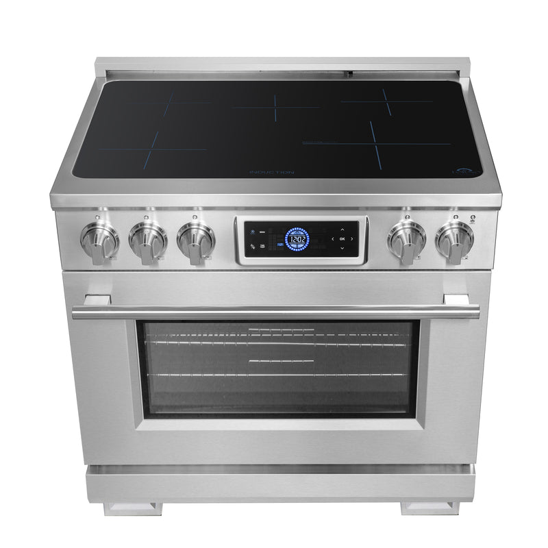 Load image into Gallery viewer, Forno Maximus 36 Inch, Stainless Steel Induction Range with Air Fryer - FFSIN0968-36